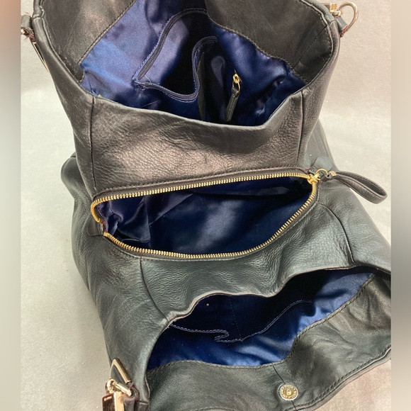 COACH MADISON PHOEBE Black Pebbled Leather Hobo Satchel Bag 26224 - Picture 13 of 16